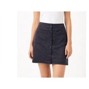 LOFT Outlet Gray Button Front Utility Skirt Size 8